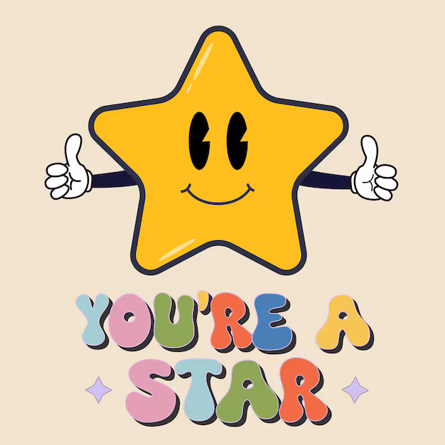 A Star phots with the words you are a star